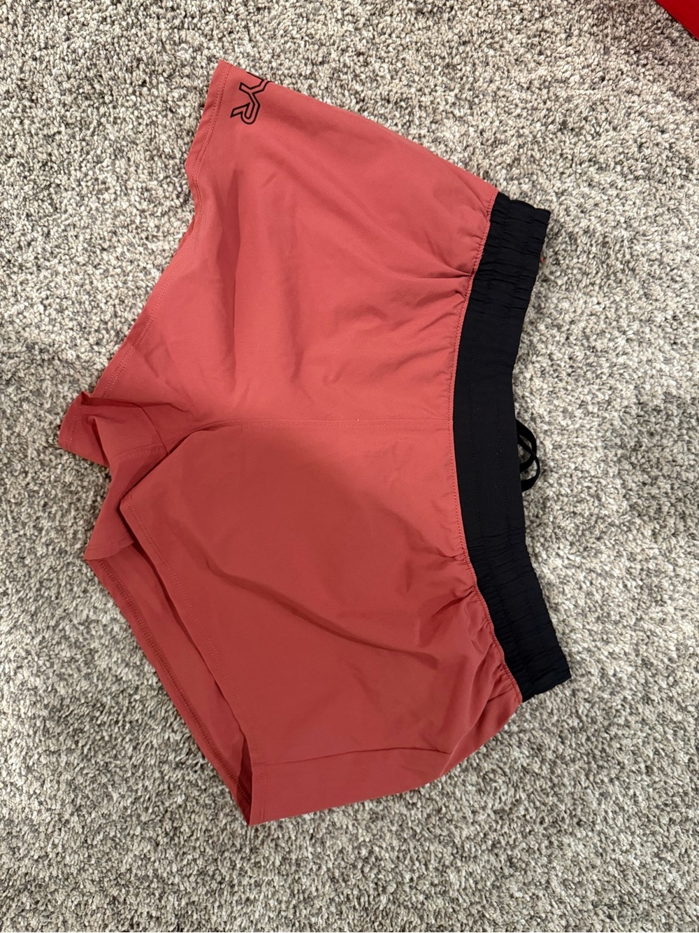 TYR Women's Coral Athletic Shorts with Black Waistband